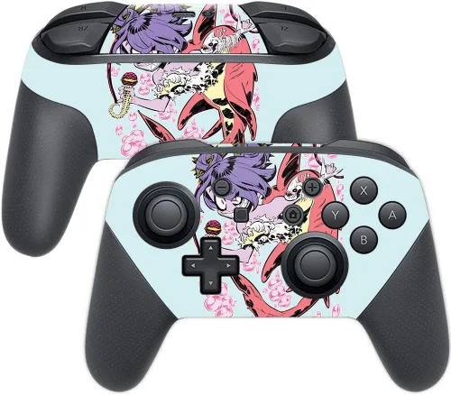 Miniatura 25 de MightySkins Skin compatible con Nintendo Switch Pro Controller - Alien Battle Funda protectora de vinilo duradera y única Fácil de aplicar