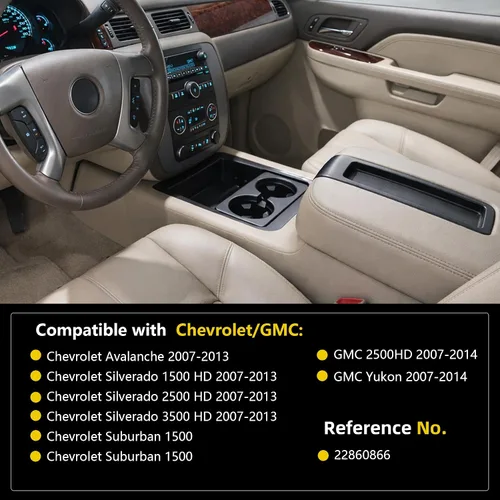 Miniatura 3 de Dasbecan - Portavasos para consola central delantera, reemplazo compatible con Chevrolet Avalanche 2007-2013 Silverado Suburban Tahoe GMC Sierra