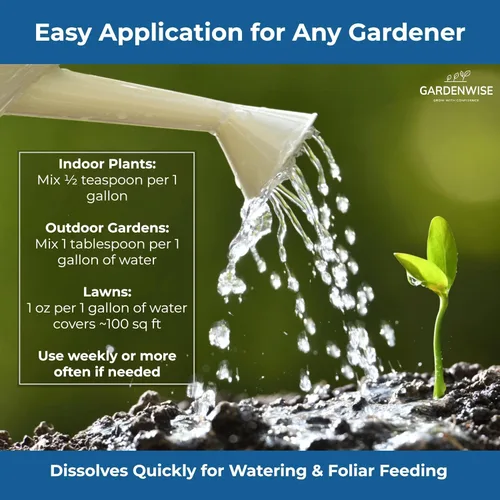 Miniatura 6 de Gardenwise Fertilizante Soluble en Agua 20-20-20 – Polvo para Alimento Líquido de Plantas para Plantas de Interior y Exterior, Orquídeas, Vegetales