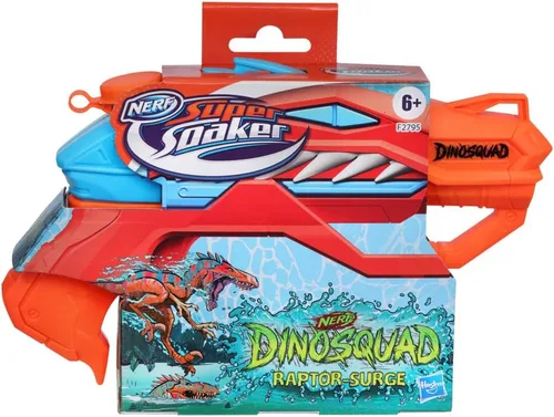 Miniatura 4 de Super Soaker SUPERSOAKER Nerf DinoSquad Raptor-Surge - Pistola de agua para juegos de agua de verano al aire libre, para jóvenes, adolescentes