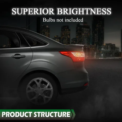 Miniatura 3 de GRAND ORANGE Conjunto de luces traseras, lámpara trasera izquierda del lado del conductor, luz de freno compatible con Ford Focus 4 puertas Sedan