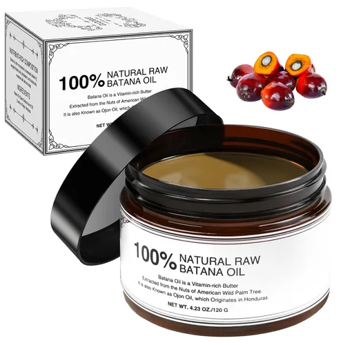 Aceite de batana para el crecimiento del cabello – Dr Sebi 100% crudo y orgánico – Mascarilla de Batana prensada en frío y pura sin refinar para