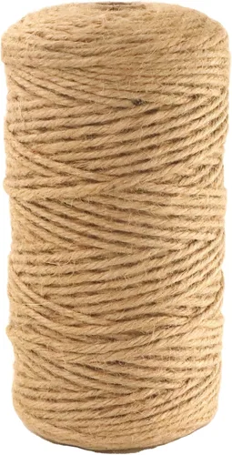 Miniatura 17 de Cuerda de yute natural, 1.5 pulgadas de diámetro, 50 pies de largo, 4 hebras, manualidades y manualidades, decoración de jardín y hogar, hamaca