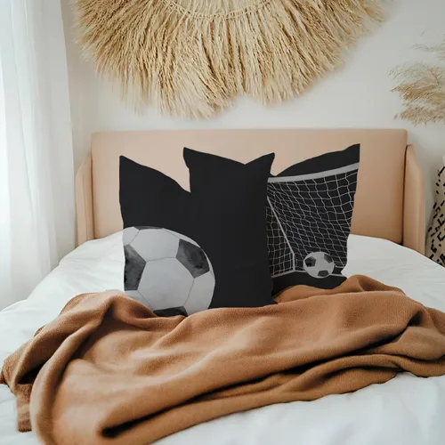 Miniatura 5 de Juego de 2 fundas de almohada de baloncesto, para deportes de baloncesto, decoración para niñas, niños, habitación, sofá, guardería, 18 x 18 pulgadas