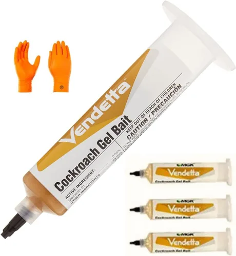 Vendetta - Cebo de gel para cucarachas | Guantes USA Supply prémium para una erradicación segura | Tarjeta de identificación de plagas USA Supply
