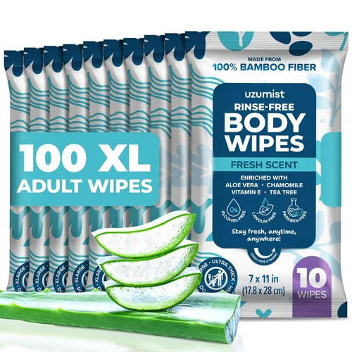 Miniatura 9 de Esenciales para Acampar - Toallitas Corporales para Baño de Adultos en Campamento Sin Enjuague - 50 Toallitas XL Desodorantes para Ducha y Baño