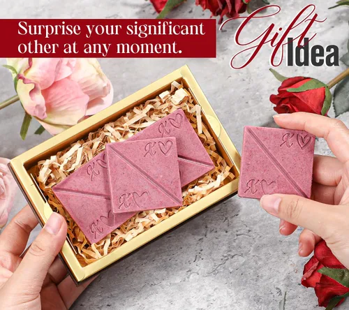 Miniatura 6 de Webake Molde cuadrado para chocolate, paquete de 2 moldes de silicona para chocolate de conversación, molde de chocolate para parejas románticas