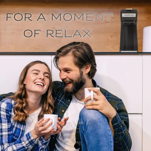 Miniatura 7 de Cafetera Mixpresso de una sola taza para café molido y compatible con cápsulas K Cup, con taza de viaje de 14 onzas y filtro reutilizable