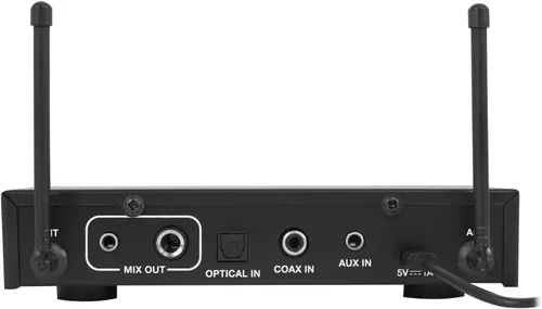 Miniatura 4 de Rockville Sistema de micrófono inalámbrico dual RKI60 con mezclador de karaoke de 8 canales, rango de 200 pies, 2 micrófonos y cables incluidos