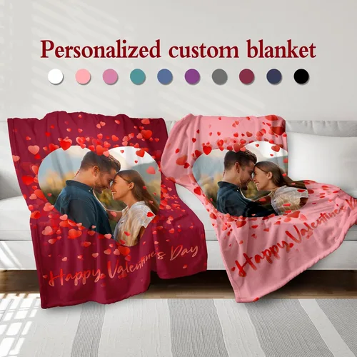 Miniatura 2 de Manta personalizada con fotos, texto, regalos personalizados para parejas, mantas con mis propias fotos, mantas con fotos personalizadas para niños