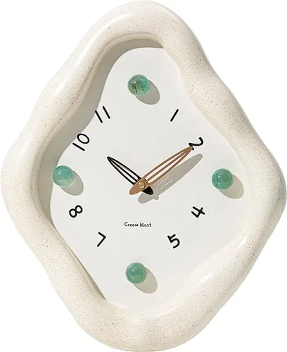 Miniatura 8 de JUSTUP Reloj de pared, reloj de pared moderno de 12 pulgadas, reloj creativo con pilas, reloj silencioso que no hace tictac para oficina, sala