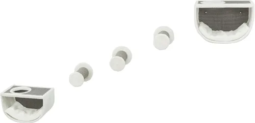 Miniatura 13 de Trixie Juego de vigilancia para gatos montado en la pared, estantes de escalada con escalones de sisal y plataformas de felpa, estantes para gatos