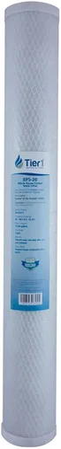 Miniatura 15 de Tier1 Cartucho de repuesto de filtro de agua de bloque de carbono para toda la casa de 0.5 micrones, 20 pulgadas x 2.5 pulgadas, compatible