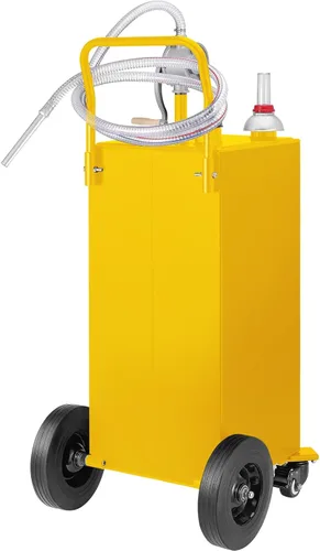 Miniatura 9 de VEVOR Carrito de combustible, 35 galones, tanque de almacenamiento de gasolina con 4 ruedas, con bomba de transferencia manual, contenedor
