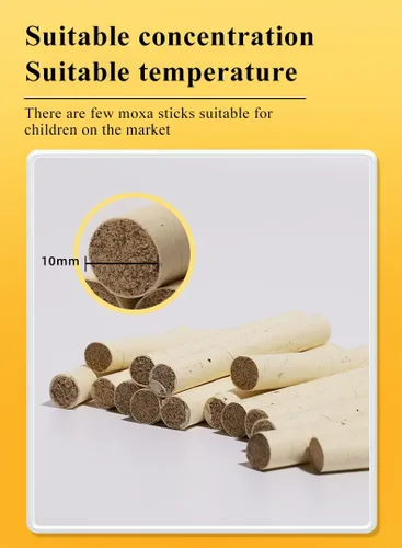 15 unids/caja QI Moxa Stick (para niños) rollo de moxa hecho a mano de alta pureza humo ligero Moxibustión rollo sellado y embalaje a prueba de