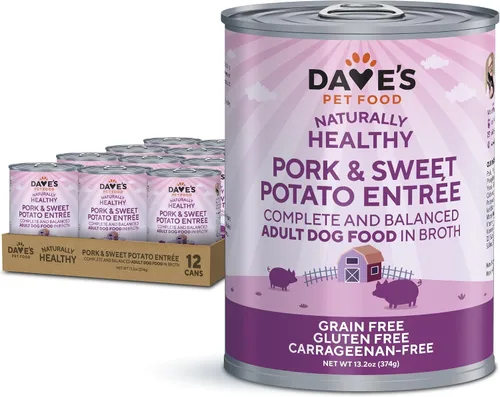 Miniatura 9 de Dave's Pet Food Alimento húmedo para perros (carne de res y arroz), hecho en Estados Unidos, naturalmente saludable, conserva, sin gluten, 13.2
