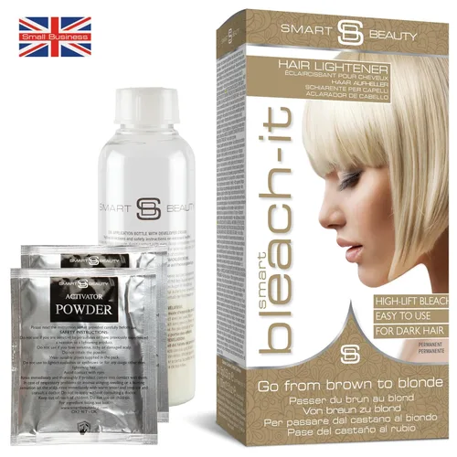 Smart Beauty Blonde Bleach-It, El Aclarador Definitivo para Cabello Oscuro, Perfecto para Mechas y Color Pastel Vibrante, Kit de Decolorante para