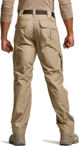 Miniatura 2 de CQR - Pantalones tácticos tipo cargo para hombre, tejido ripstop, resistentes al agua, ligeros, para uso diario, trabajo, senderismo o exteriores