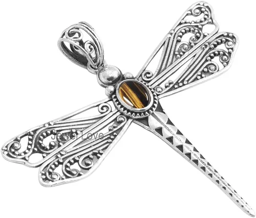 Miniatura 28 de Collar de plata de ley 925 para mujer, collar con colgante de piedras preciosas auténticas, collar con colgante hipoalergénico para regalo