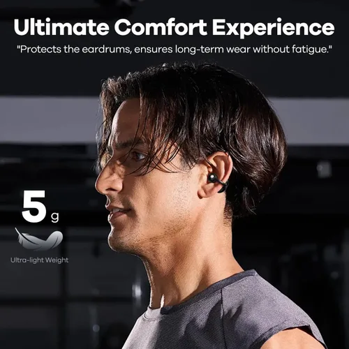 Miniatura 3 de Auriculares inalámbricos abiertos con clip de oreja con pantalla digital LED, estuche de carga, control táctil, Bluetooth 5.4, conducción de aire