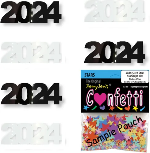 Miniatura 17 de Confetti Year 2024 Negro, Azul Royal Combo - 2 bolsas de media onza (1 oz)