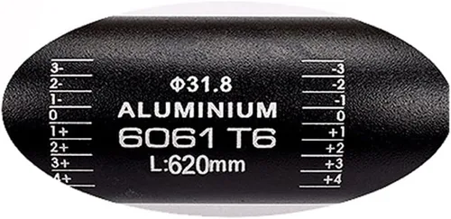 Miniatura 3 de Manillar MTB de 1.252 in, barras planas de aleación de aluminio, manillar de bicicleta de montaña ligero (color negro)