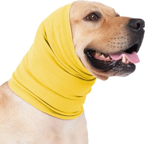 Miniatura 7 de Envolturas para las orejas sin sacudidas para perros, suave con capucha calmante para perros, orejeras para ansiedad, aseo, baño, natación, Negro