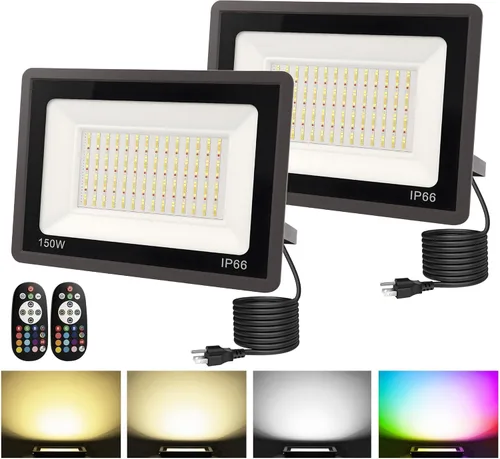 Miniatura 15 de L LOHAS LED Luz de Inundación LED RGB para Exteriores, 25W Luces de Fiesta DIY que Cambian de Color con Control Remoto, Luz de Patio