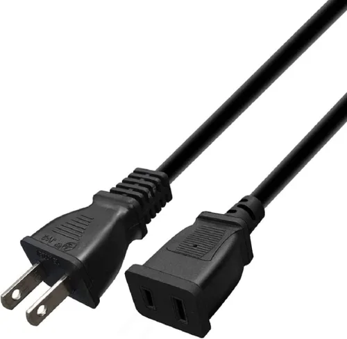 Miniatura 11 de Toptekits (0,5 m) Cable de Extensión de Alimentación USA Outlet Saver 125V 10A 2 Clavijas 2 Salidas para NEMA 5-15P a NEMA 5-15R, Bonita Extensión