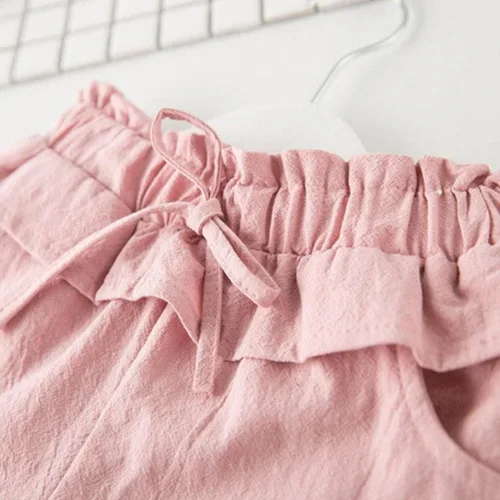 Miniatura 6 de Moonker Conjunto de ropa de verano para niños pequeños y niñas camiseta bordada pantalones cortos