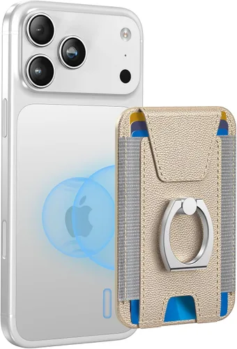 Miniatura 10 de ExtreLife Cartera Magsafe con agarre, soporte para 6 tarjetas, soporte magnético más fuerte para iPhone 17/16/15/14/13/12, cartera magnética