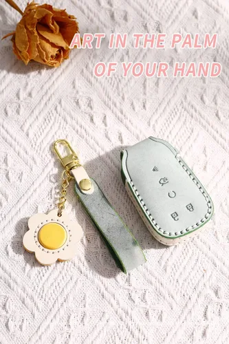 Miniatura 3 de ontto Funda para llavero de automóvil para Chevy con protección completa encerada, Verde (3 btn)