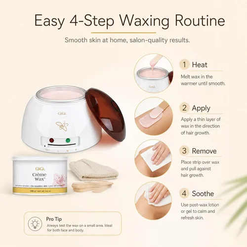 Miniatura 4 de GiGi Mini Pro Kit de depilación para mujeres, kit de depilación para cara y cuerpo, uso en salón y en casa, portátil y conveniente, para todo tipo
