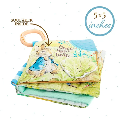 Miniatura 5 de KIDS PREFERRED Libro Blandito de Peter Rabbit con juguete, mordedor y crujido, 12.7 centímetros
