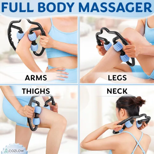 Miniatura 3 de COZLOW Rodillo muscular de doble cara, masajeador de celulitis para brazos y piernas, herramienta de masaje flexible, masaje de escultura eficaz