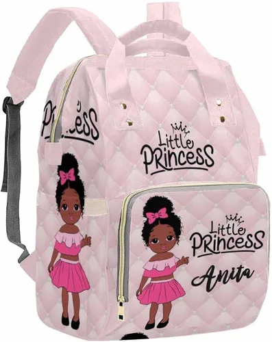 Artsadd Bolsa de pañales con foto personalizada para mamá, mochila personalizada con correas para cochecito, bolsa de hombro de viaje grande, bolsa