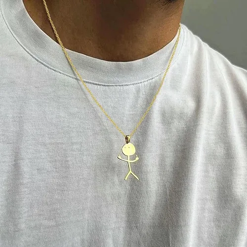 Miniatura 3 de Divertido collar de garabatos sonrientes, dije de mejor amigo, regalo único de amistad para mujeres, hombres, adolescentes, niñas, niños, collares