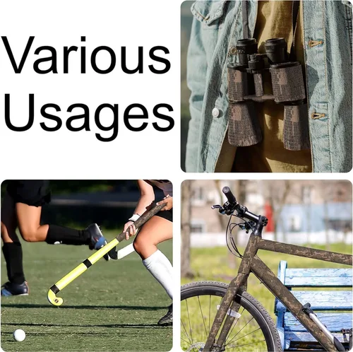 Miniatura 3 de DROK 4/10 Rollos de Cinta de Camuflaje Autoadhesiva, Vendaje de Camuflaje para Deportes al Aire Libre, Escalada, Camping, 2/3 Pulgadas x 4.5 Metros