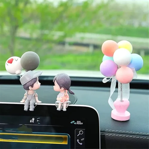 Miniatura 15 de Lindos adornos para pareja, decoración de automóvil, linda acción de caricaturas para parejas, decoración de tablero de automóvil de dibujos