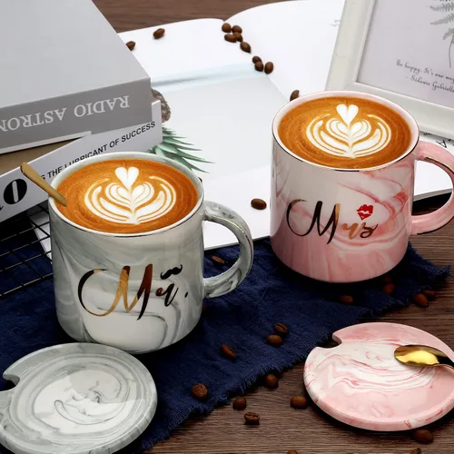 Miniatura 4 de Sovyime Mr and Mrs Gifts - Tazas de café para parejas, aniversario de compromiso, regalos de boda para parejas, recién casados, despedida