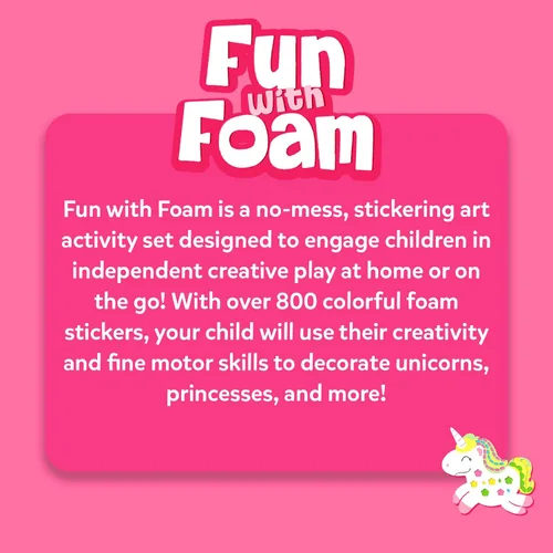 Miniatura 6 de Skillmatics Actividad artística de calcomanías de espuma – Unicornios y princesas, diversión sin desorden para niños, más de 800 calcomanías