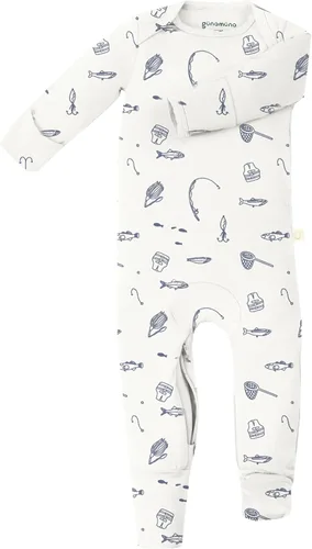 Miniatura 38 de GUNAMUNA Pijama unisex convertible ultrasuave para bebé, mameluco con cremallera para pañales, recién nacido a 24 meses