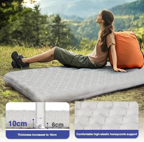 Miniatura 7 de Colchoneta de dormir ultraligera de 28 onzas, Colchoneta de dormir inflable aislada 7.2 R, colchoneta de dormir ligera para acampar, senderismo