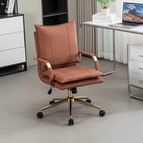 Miniatura 7 de Silla de oficina, cómoda silla de escritorio, silla giratoria de cuero, silla ergonómica para computadora con reposabrazos, silla de escritorio