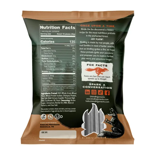 Miniatura 3 de Kindling Galletas de Pretzel con Proteína - Churro Bolsas de tamaño para bocadillos llenas de proteínas Kosher 8-9g de proteína por porción