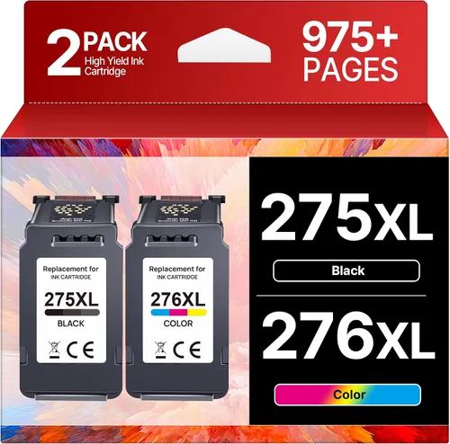 PG-275XL CL-276XL Reemplazo para cartuchos de tinta Canon 275 y 276 para Canon Ink 275 y 276 275XL 276XL Combo Pack Uso para PIXMA TR4720 TS3522