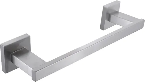 LANC Toallero de mano para baño, montado en la pared, de níquel cepillado, toallero de baño de acero inoxidable de 12 pulgadas para inodoro,
