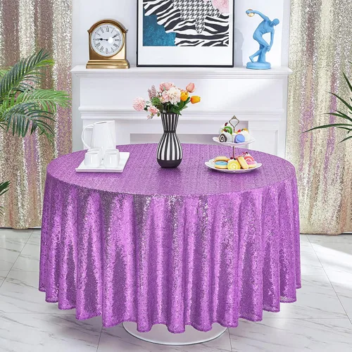 Miniatura 30 de Hahuho Mantel rectangular de lentejuelas de 50x80 pulgadas, color champán, mantel con purpurina para decoración de despedida de soltera, cumpleaños