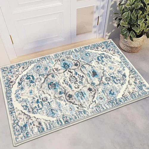 Miniatura 70 de HEBE Alfombra Pasillo 2'x10' Lavable Vintage Desgastada Alfombras de Área Antideslizante Alfombra de Lavandería Boho Alfombras de Piso para Pasillos
