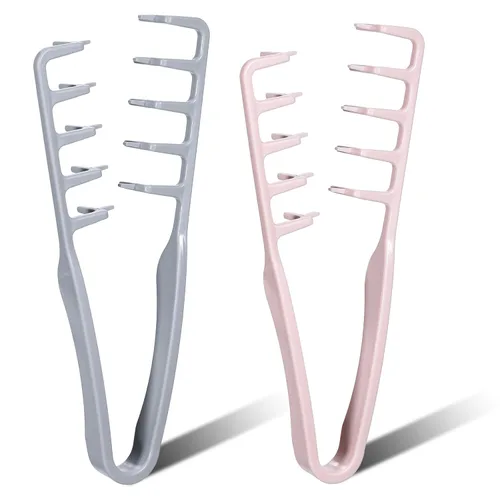 Ptwola Peine de textura voluminizador de dientes anchos, peine de peinado de textura esponjosa para hombre, cepillo de separación de flecos con